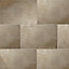 Tumbled Light beige Matt Stone effect Wall & floor Tile, Pack of 2, (L)610mm (W)406mm
