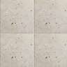 Tumbled Light beige Matt Stone effect Wall & floor Tile Sample