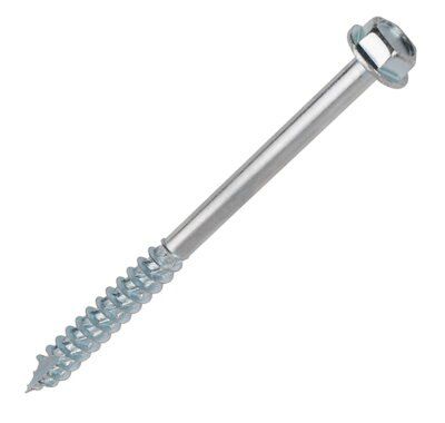 Turbo Coach Hex Zinc-plated Carbon steel Coach screw (Dia)6mm (L)100mm, Pack of 100