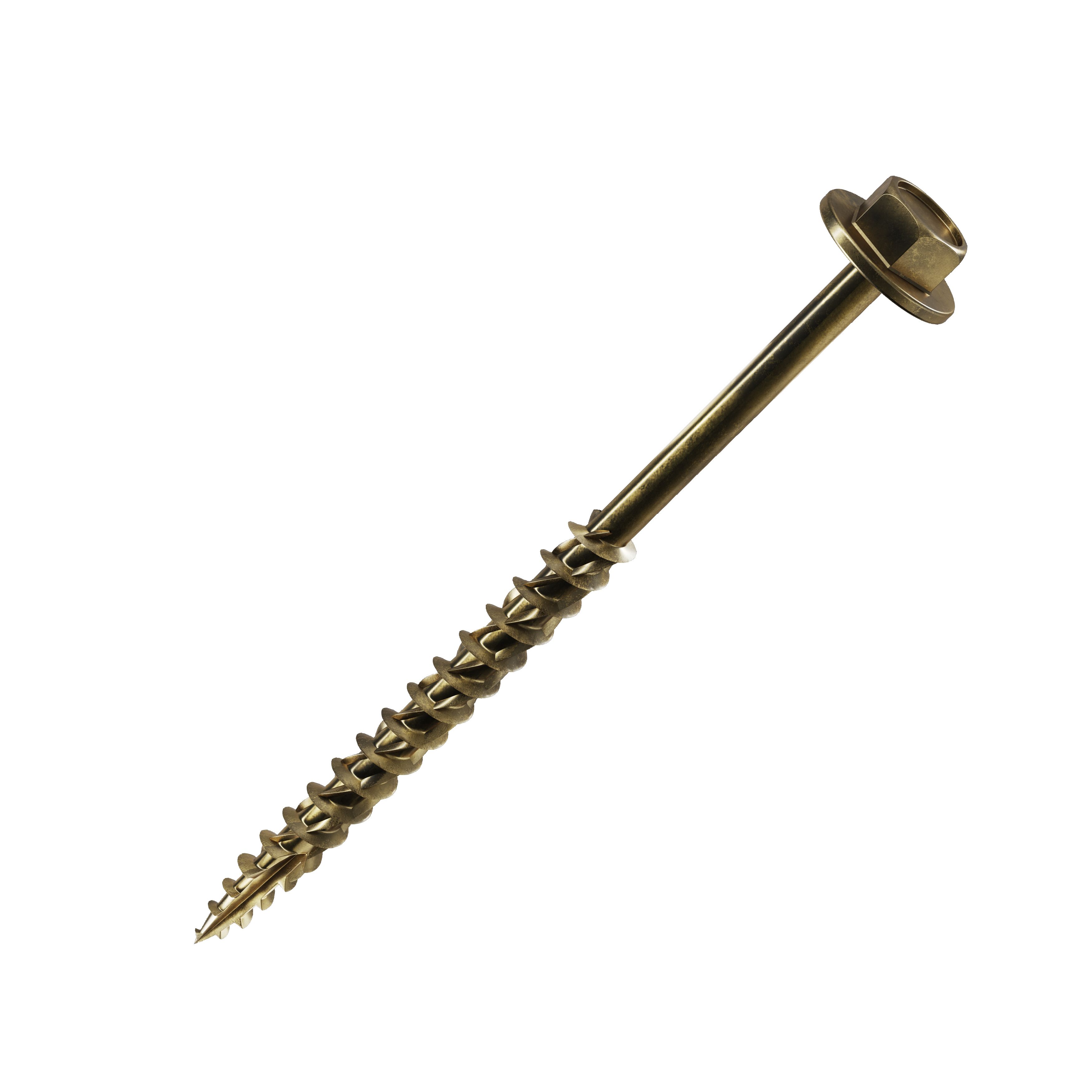 Turbo Coach Hex Zinc-plated Carbon steel Coach screw (Dia)6mm (L)100mm, Pack of 100