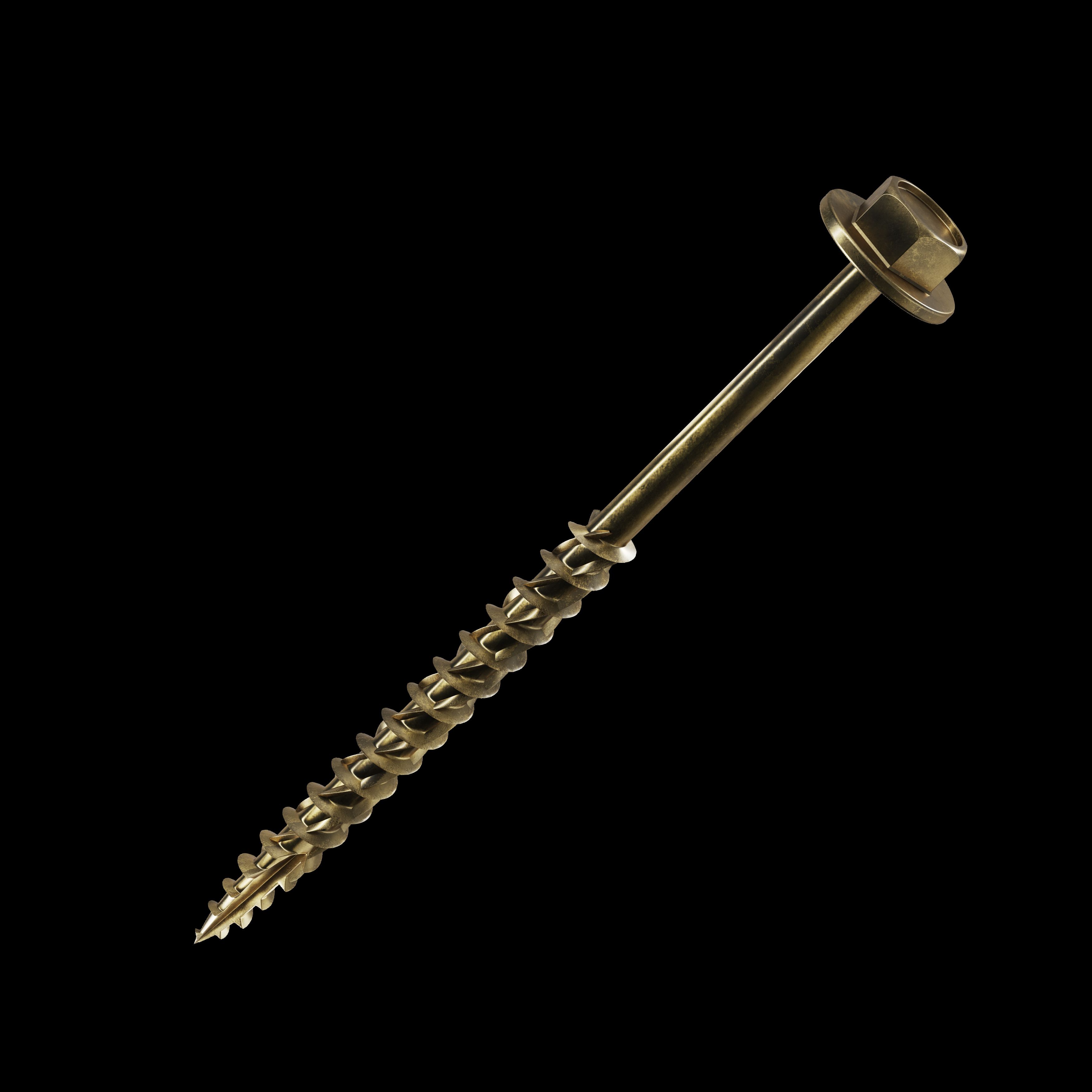 Turbo Coach Hex Zinc-plated Carbon steel Coach screw (Dia)6mm (L)100mm, Pack of 100