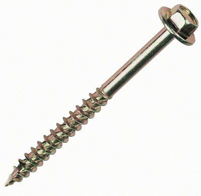 Turbo Coach Hex Zinc-plated Carbon steel Coach screw (Dia)6mm (L)40mm, Pack of 100