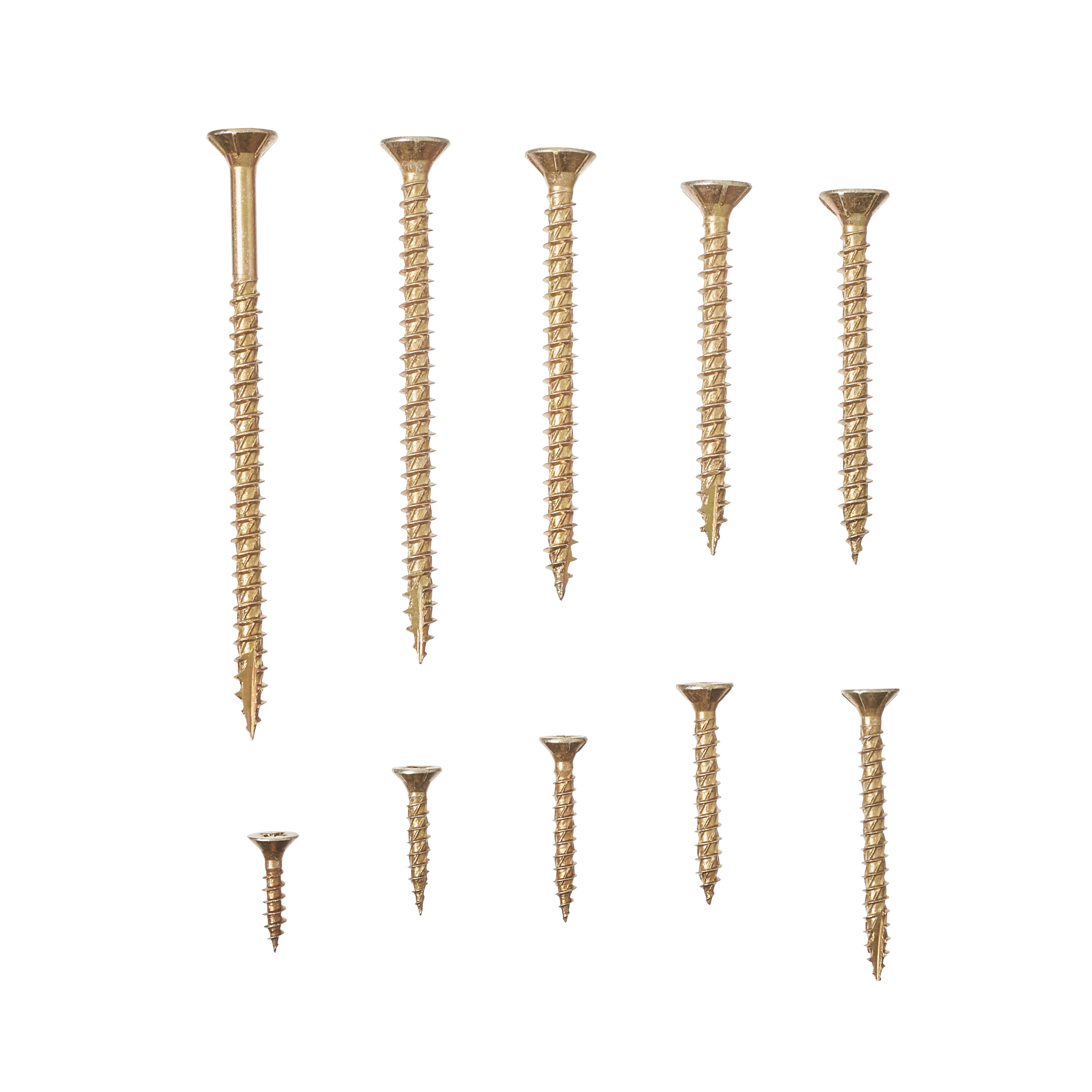 Turbo Gold PZ2 Double-countersunk Zinc-plated Carbon steel Screws trade case, Pack of 1000