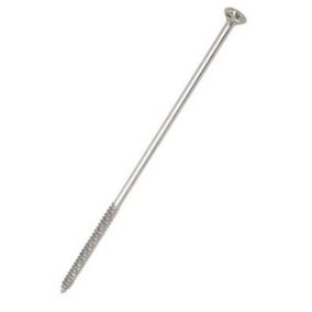 Turbo Silver Double-countersunk Zinc-plated Carbon steel Screw (Dia)5mm (L)120mm, Pack of 100