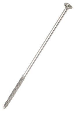 Turbo Silver Double-countersunk Zinc-plated Carbon steel Screw (Dia)6mm (L)140mm, Pack