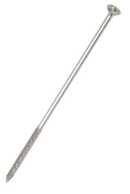 Turbo Silver Double self-countersunk Zinc-plated Carbon steel Screw (Dia)5mm (L)120mm, Pack of 100