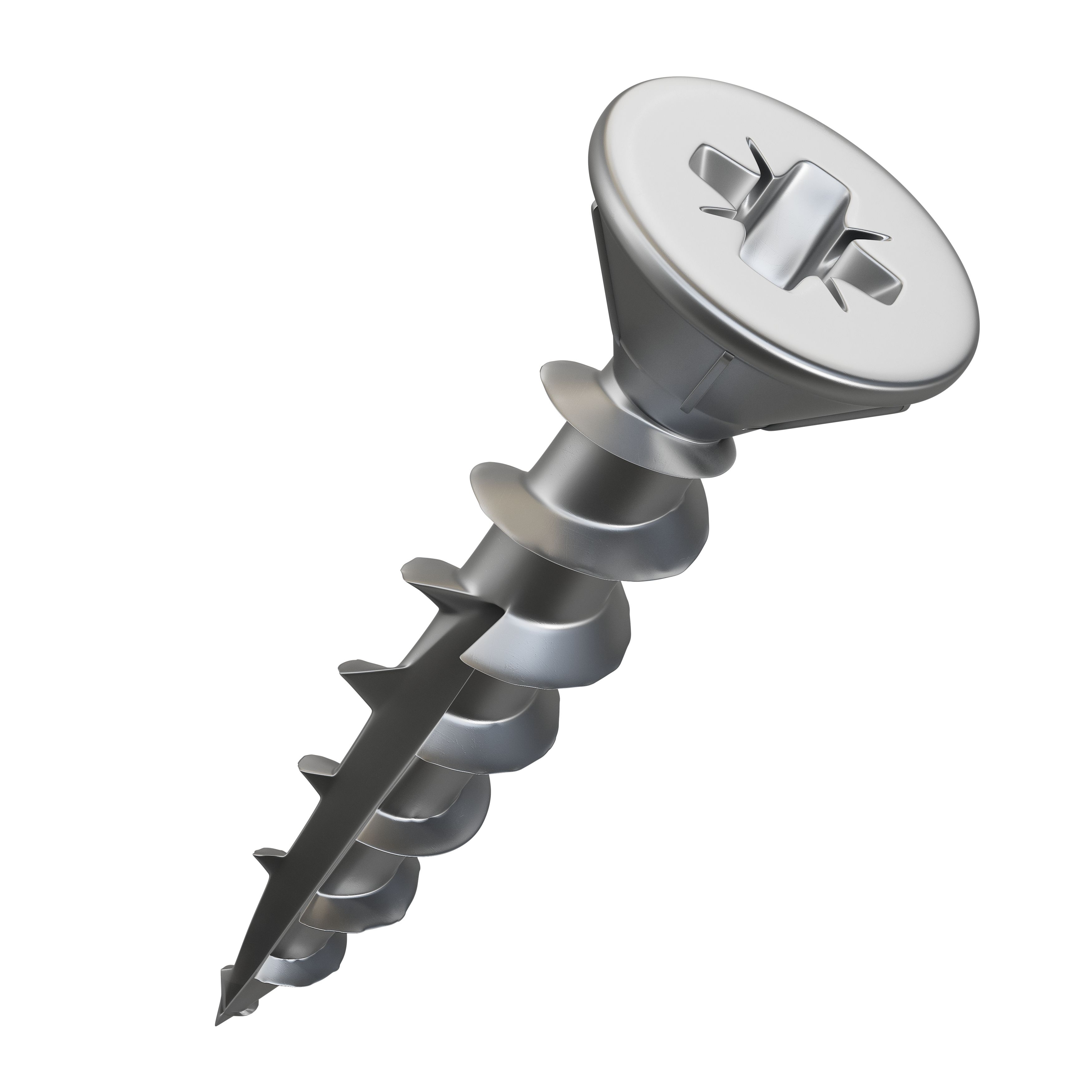 Turbo Silver PZ Double self-countersunk Zinc-plated Carbon steel Multipurpose screw (Dia)3mm (L)16mm, Pack of 200