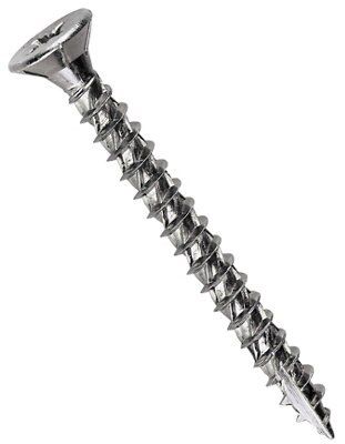 Turbo Silver Zinc-plated Carbon steel Screw (Dia)5mm (L)50mm, Pack of 200