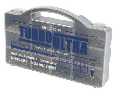 Turbo Ultra PZ Double self-countersunk A2 stainless steel Plumbing Screw (L)174mm, Pack of 350