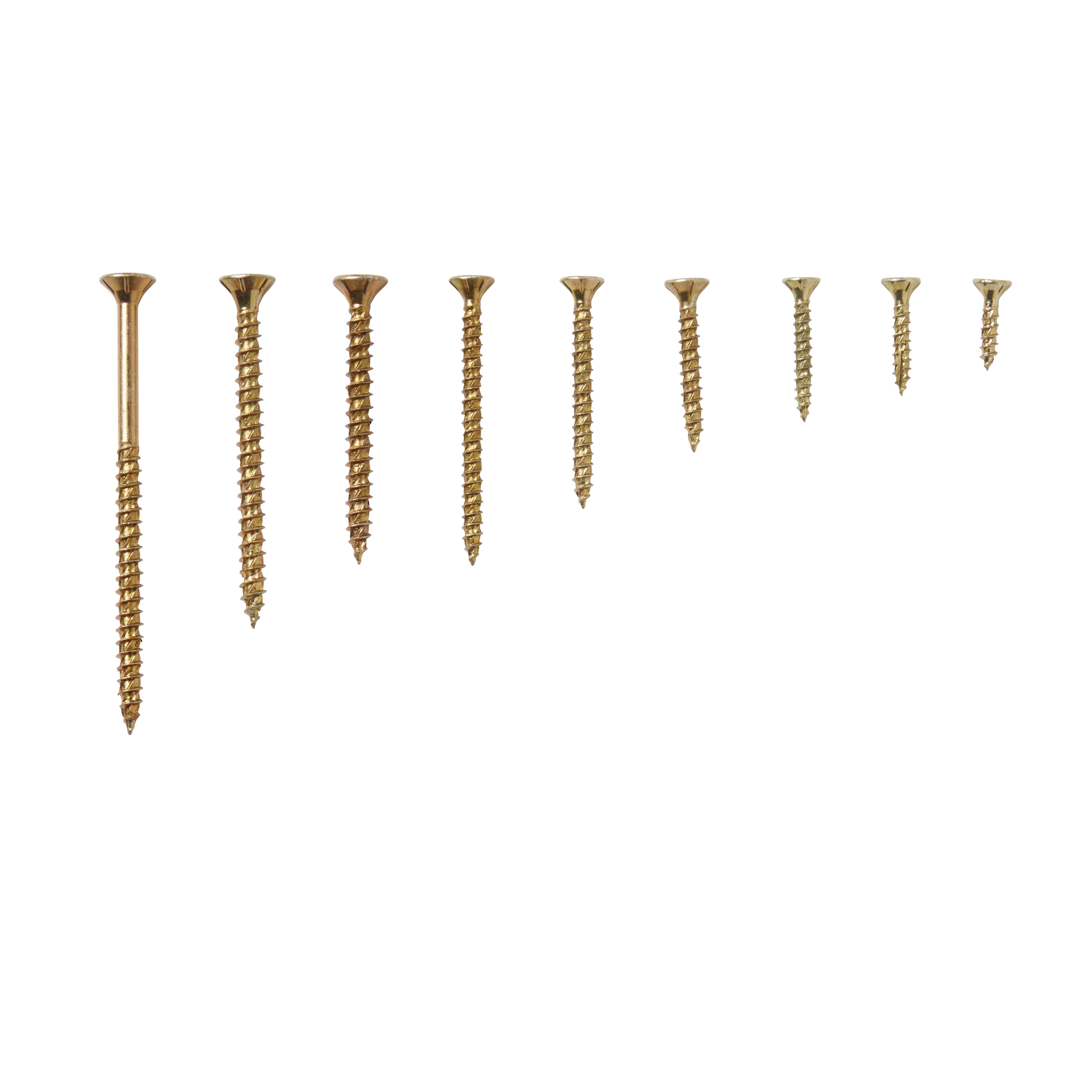 TurboDrive Assorted wood screw TX Double-countersunk Yellow-passivated Carbon steel Screw, Pack of 1200