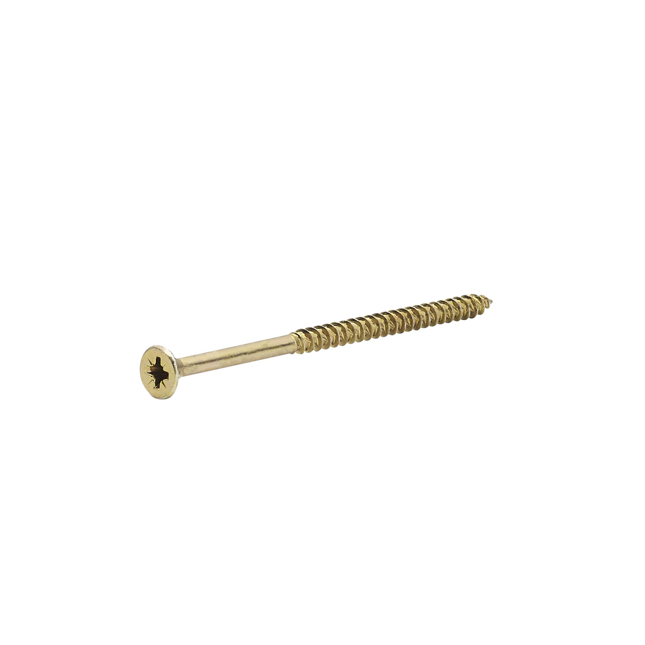 TurboDrive Double self-countersunk Yellow-passivated Steel Screw (Dia)4.5mm (L)80mm, Pack of 100