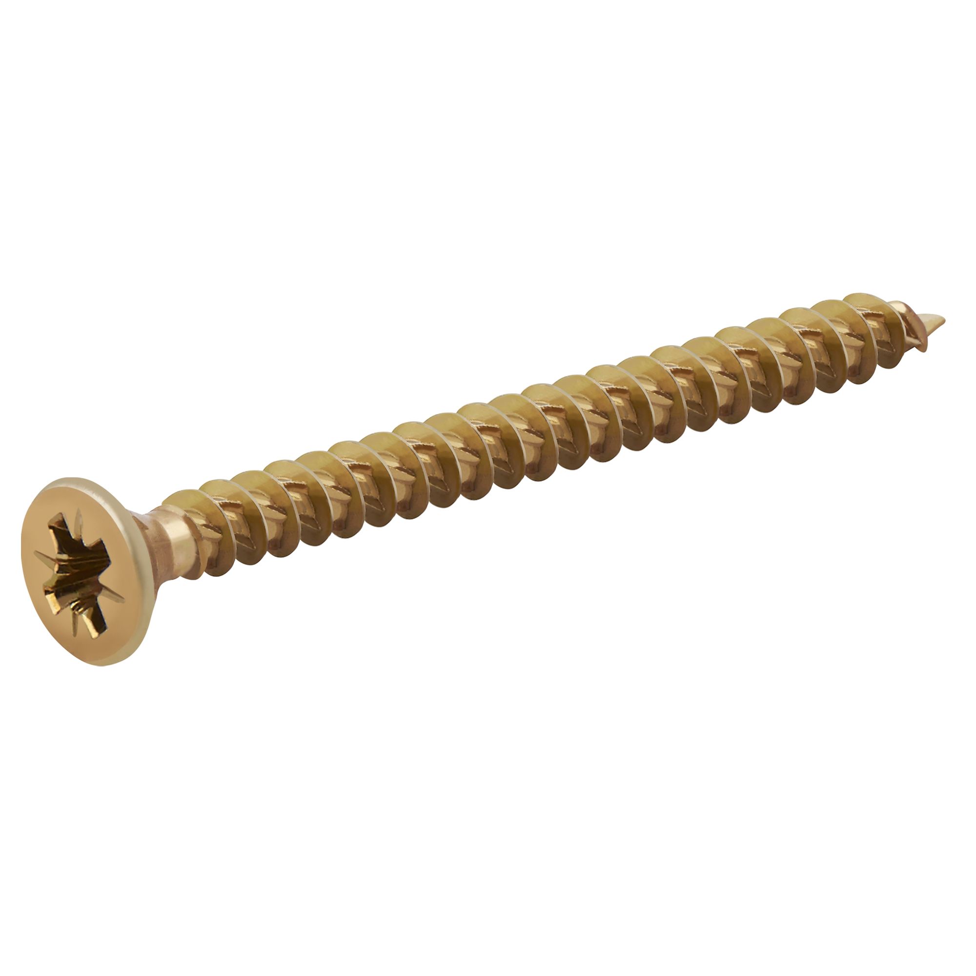 TurboDrive Pozidriv Yellow-passivated Steel Screw (Dia)3.5mm (L)40mm, Pack of 500