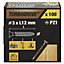 TurboDrive Pozidriv Yellow-passivated Steel Screw (Dia)3mm (L)12mm, Pack of 100