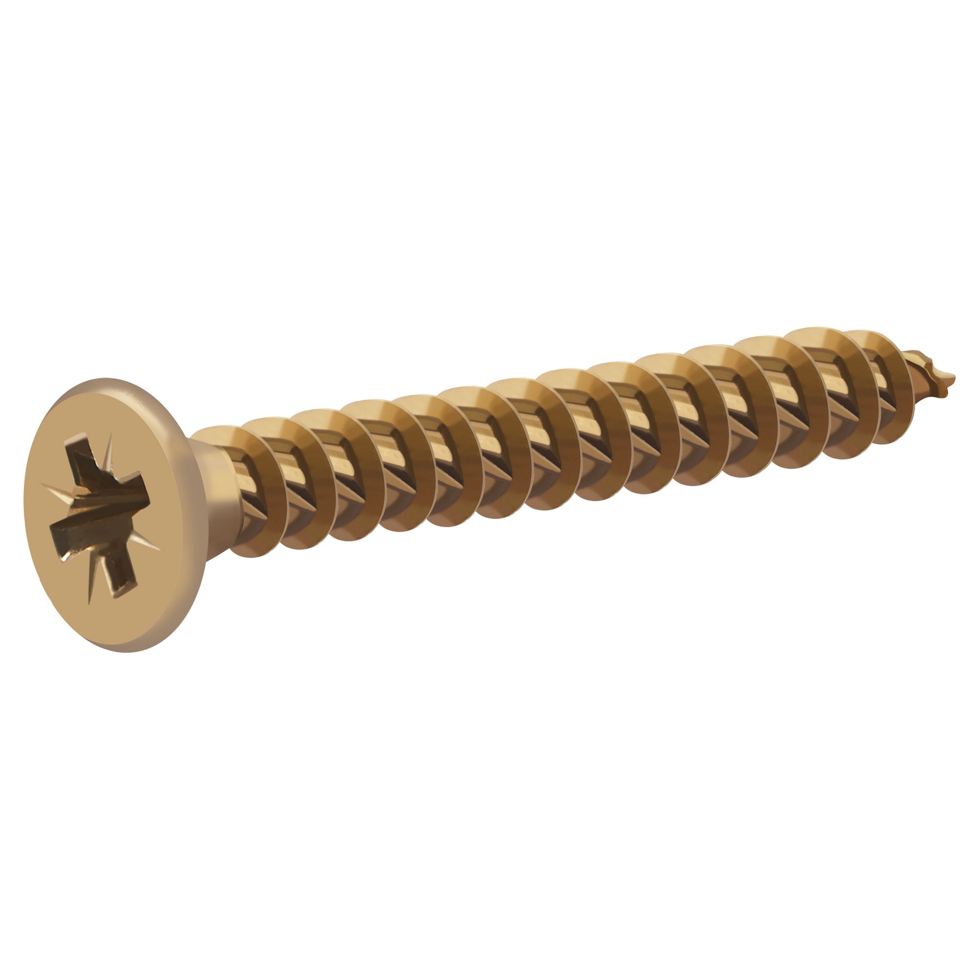 TurboDrive Pozidriv Yellow-passivated Steel Screw (Dia)3mm (L)25mm, Pack of 100