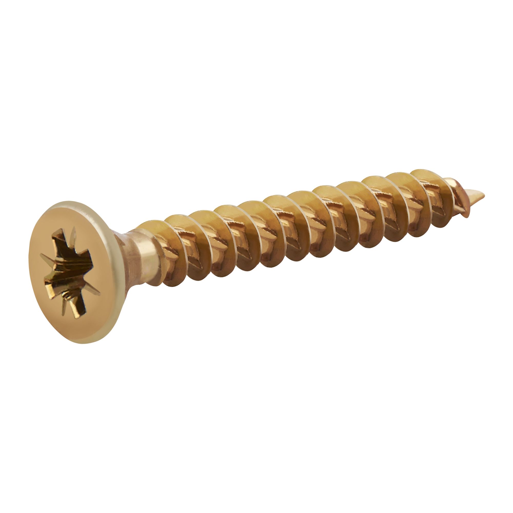 TurboDrive Pozidriv Yellow-passivated Steel Screw (Dia)5mm (L)40mm, Pack of 500