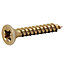TurboDrive PZ Double-countersunk Yellow-passivated Steel Screw (Dia)3mm (L)20mm, Pack of 100