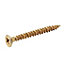 TurboDrive PZ Double-countersunk Yellow-passivated Steel Wood screw (Dia)5mm (L)50mm, Pack of 100
