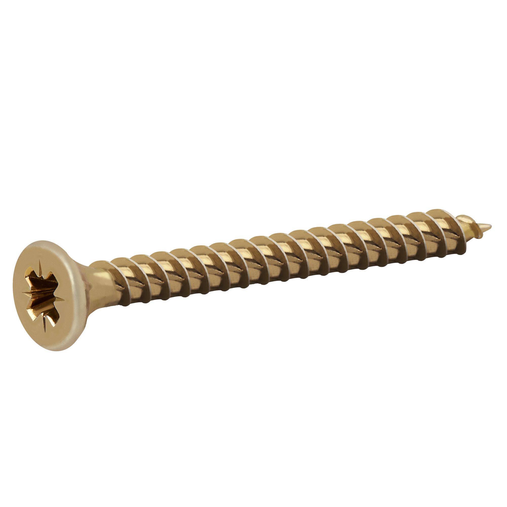 TurboDrive PZ Double self-countersunk Yellow-passivated Steel Screw (Dia)3mm (L)30mm, Pack of 100