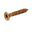 TurboDrive PZ Steel Wood screw (Dia)4.5mm (L)30mm of 20