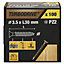 TurboDrive PZ Yellow-passivated Steel Screw (Dia)3.5mm (L)30mm, Pack of 100