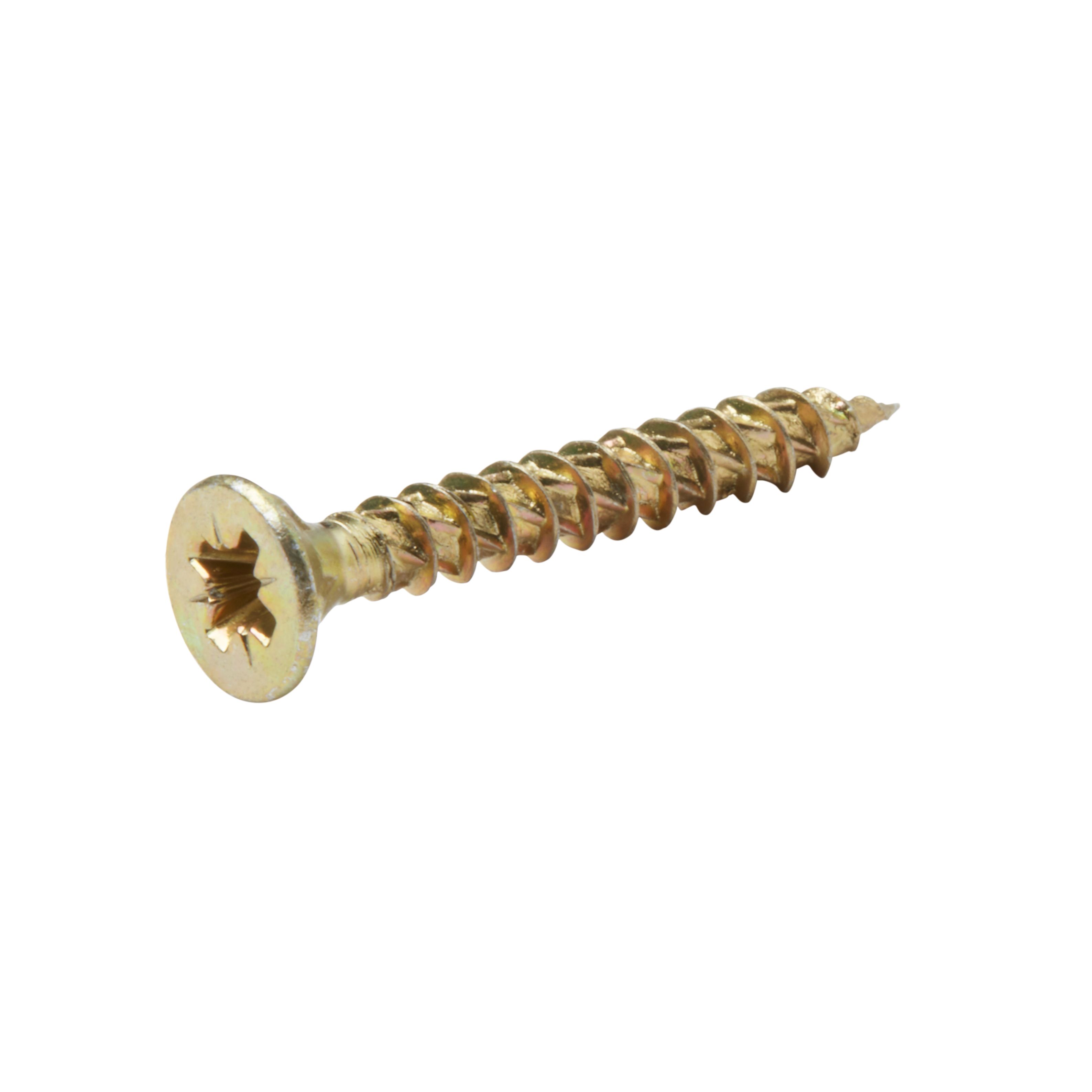 TurboDrive PZ Yellow-passivated Steel Screw (Dia)4mm (L)30mm, Pack of 20