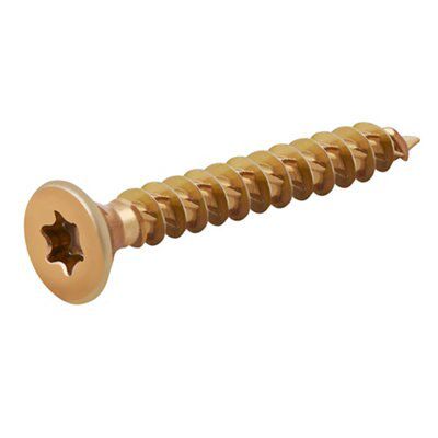 TurboDrive Torx Yellow-passivated Steel Screw (Dia)3.5mm (L)25mm, Pack of 100