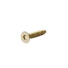 TurboDrive TX Double-countersunk Yellow-passivated Steel Wood screw (Dia)5mm (L)30mm, Pack of 100