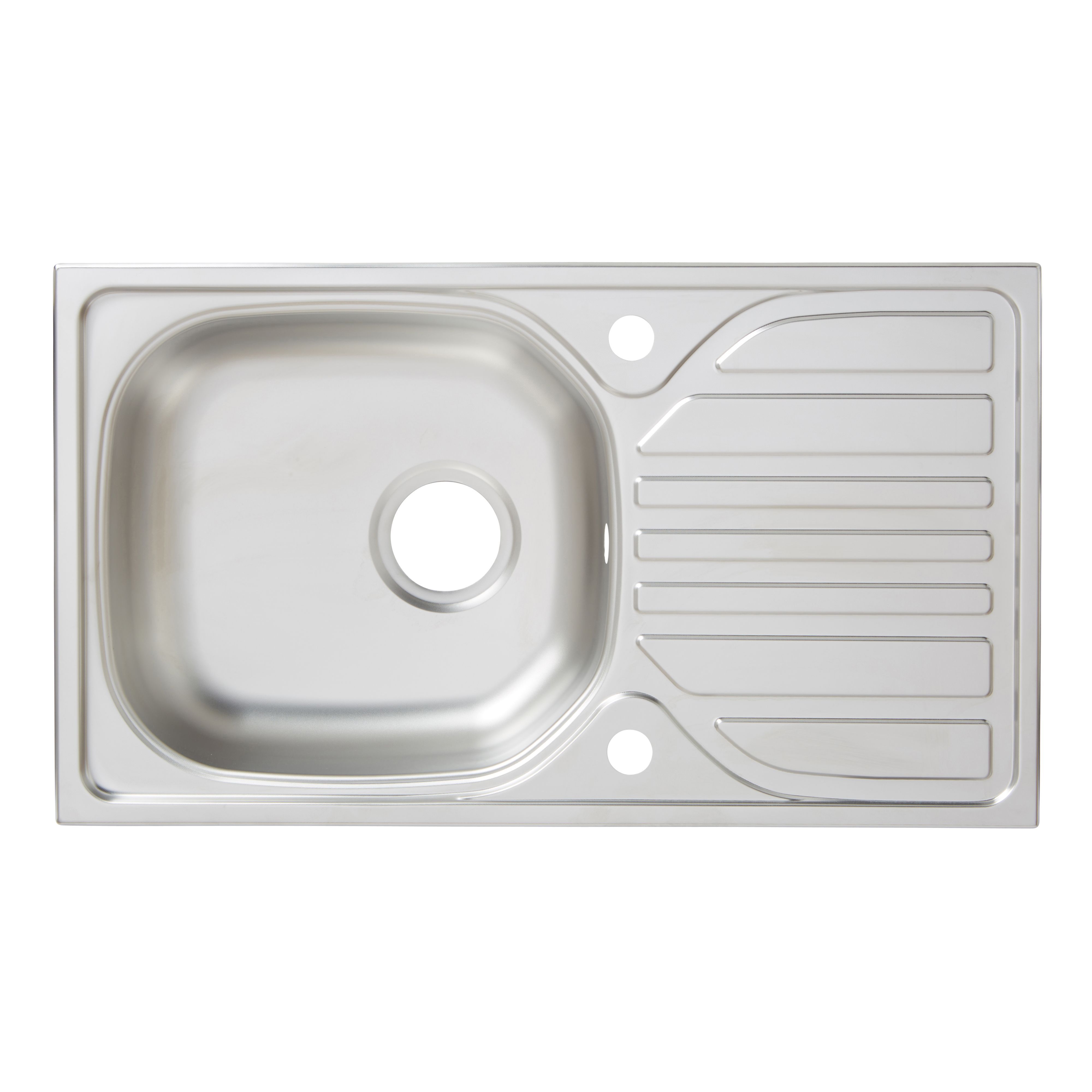 Turing Linen Inox Stainless steel 1 Bowl Sink & drainer 435mm x 760mm ...