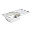 Turing Linen Stainless steel 1 Bowl Sink & drainer