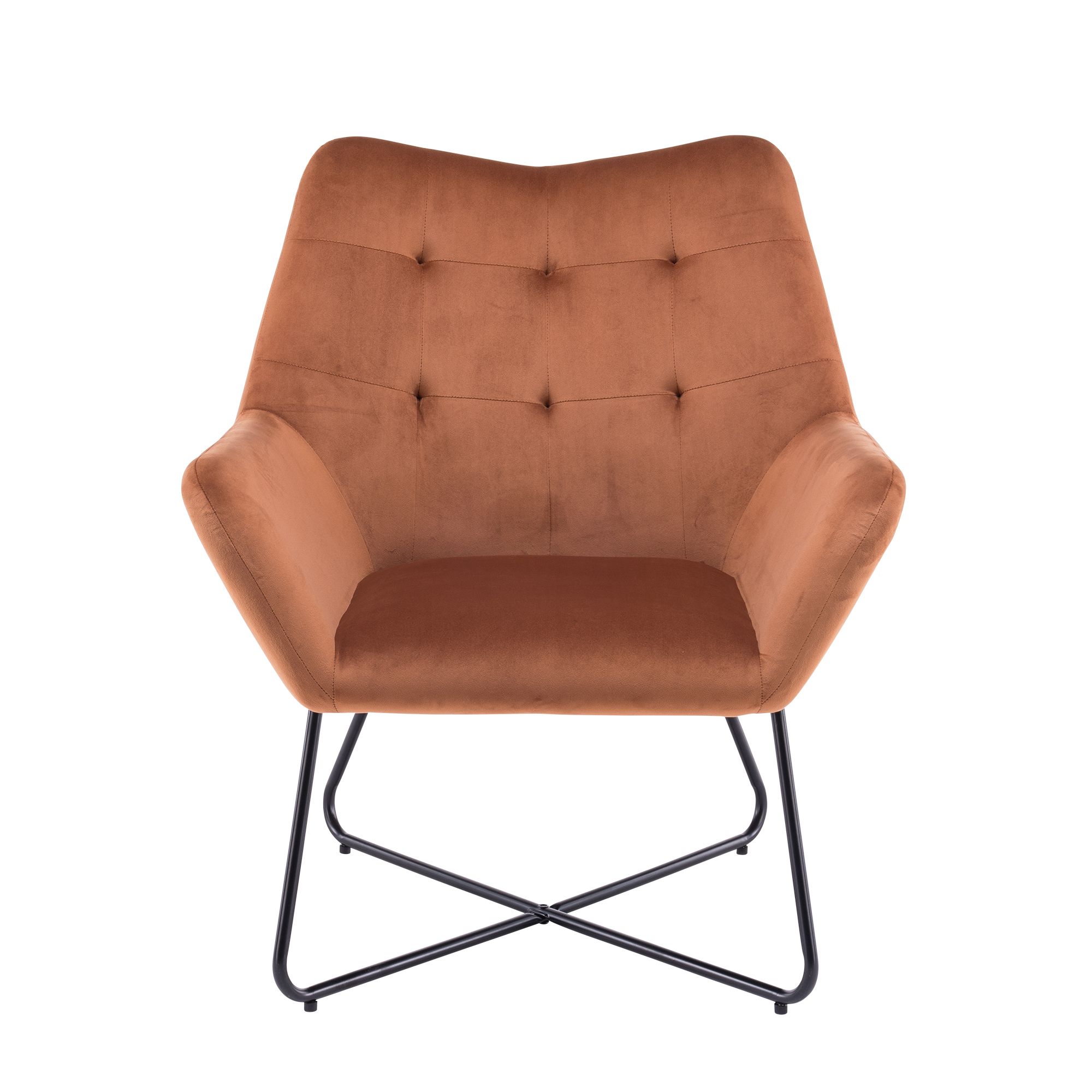 Rust orange online armchair