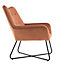 Turio Burnt orange Velvet effect Chair (H)865mm (W)750mm (D)800mm