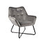 Turio Grey Velvet effect Chair (H)865mm (W)750mm (D)800mm