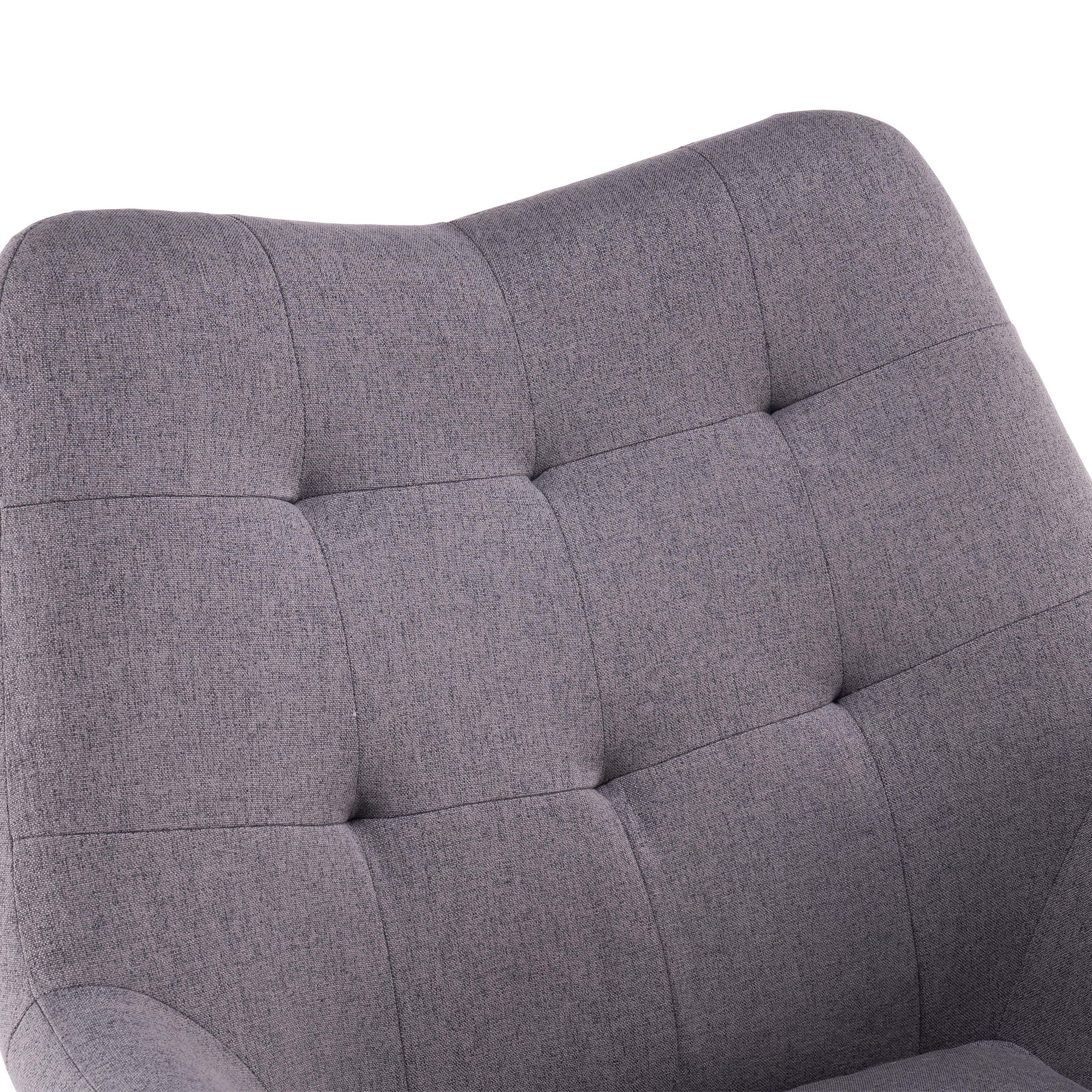 Turio Stone grey Linen effect Chair H 865mm W 750mm D 800mm