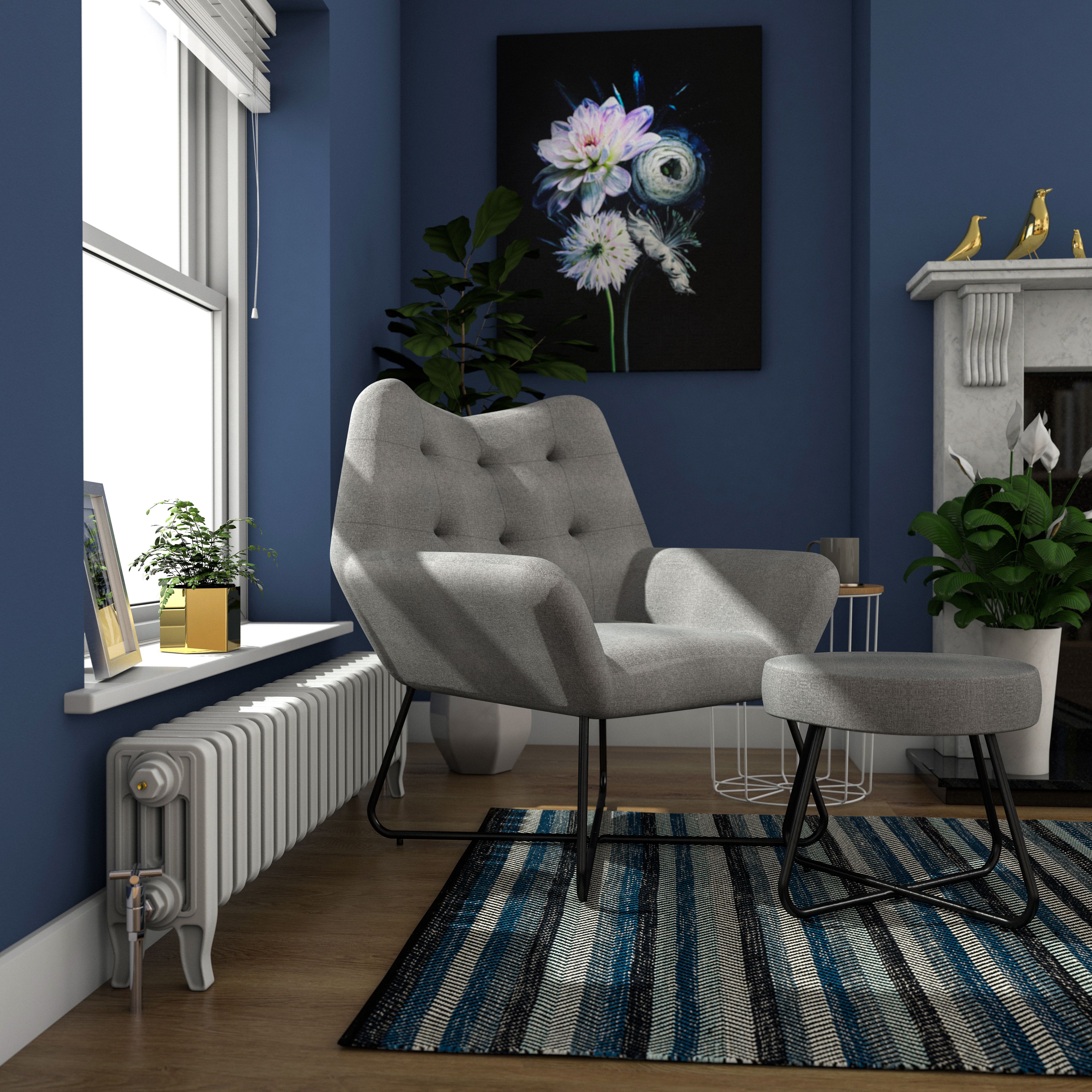 Turio chair stone grey b&q deals