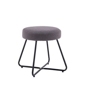 Turio Stone grey Linen effect Stool