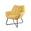 Turio Yellow Linen effect Chair (H)865mm (W)750mm (D)800mm