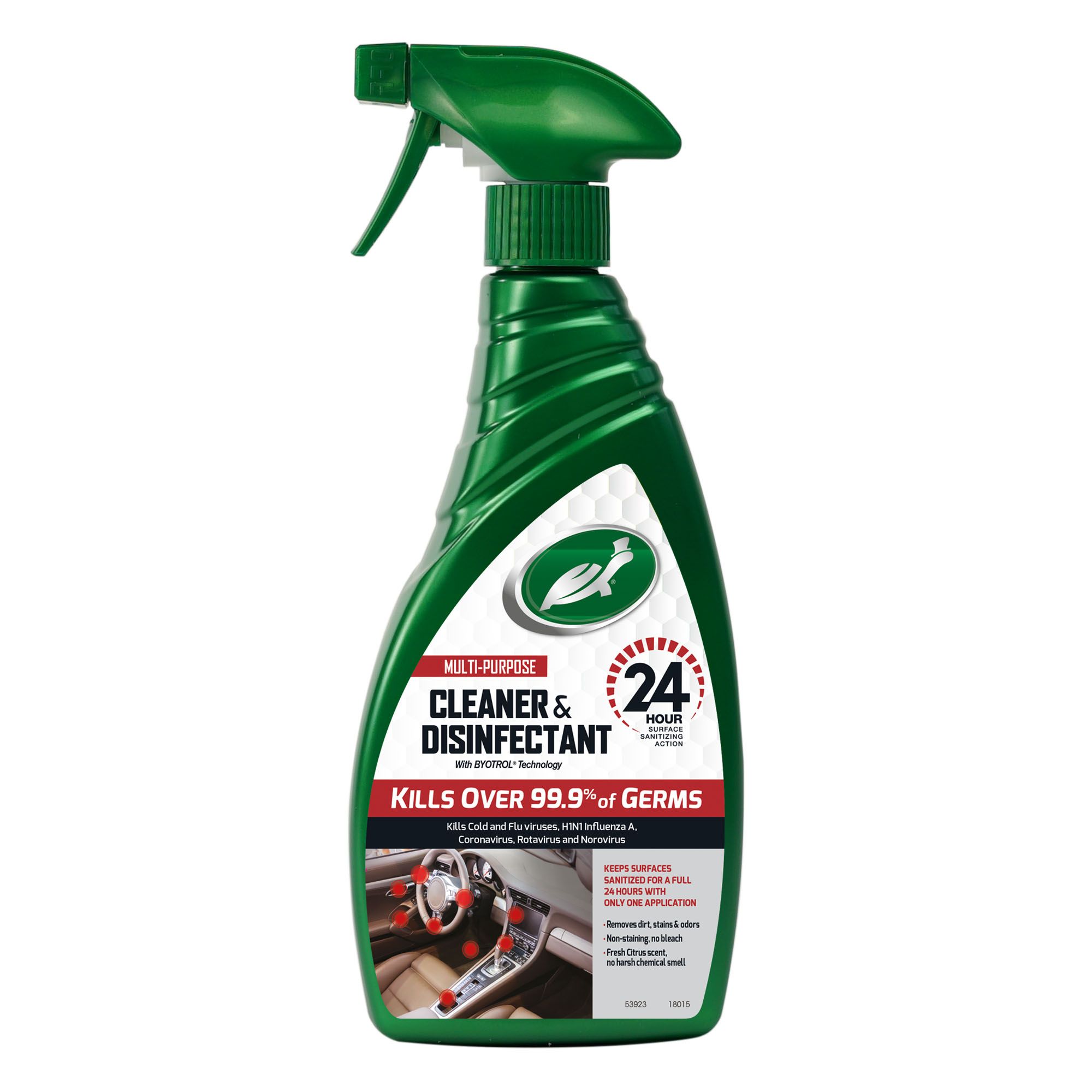 Turtle Wax Car Interior Citrus Antibacterial Plastic Disinfectant