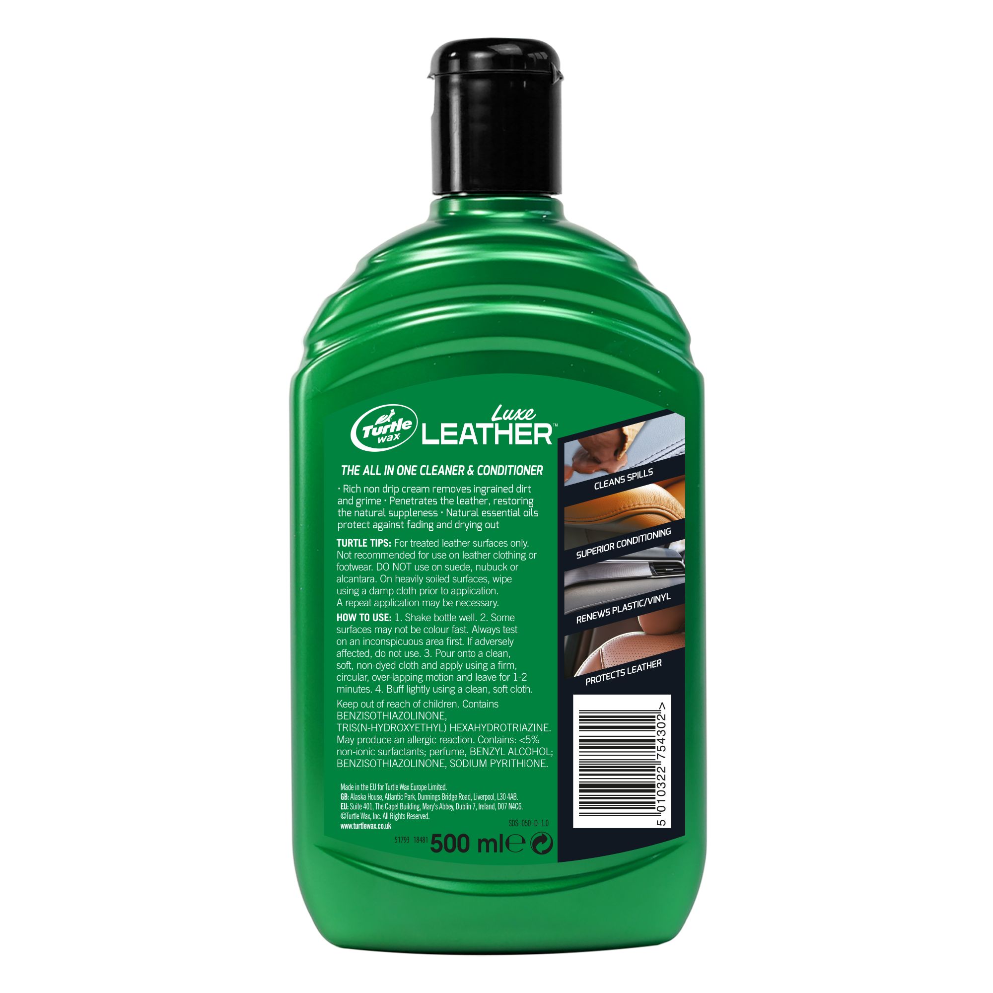 Turtle Wax Leather Cleaner & conditioner 500ml
