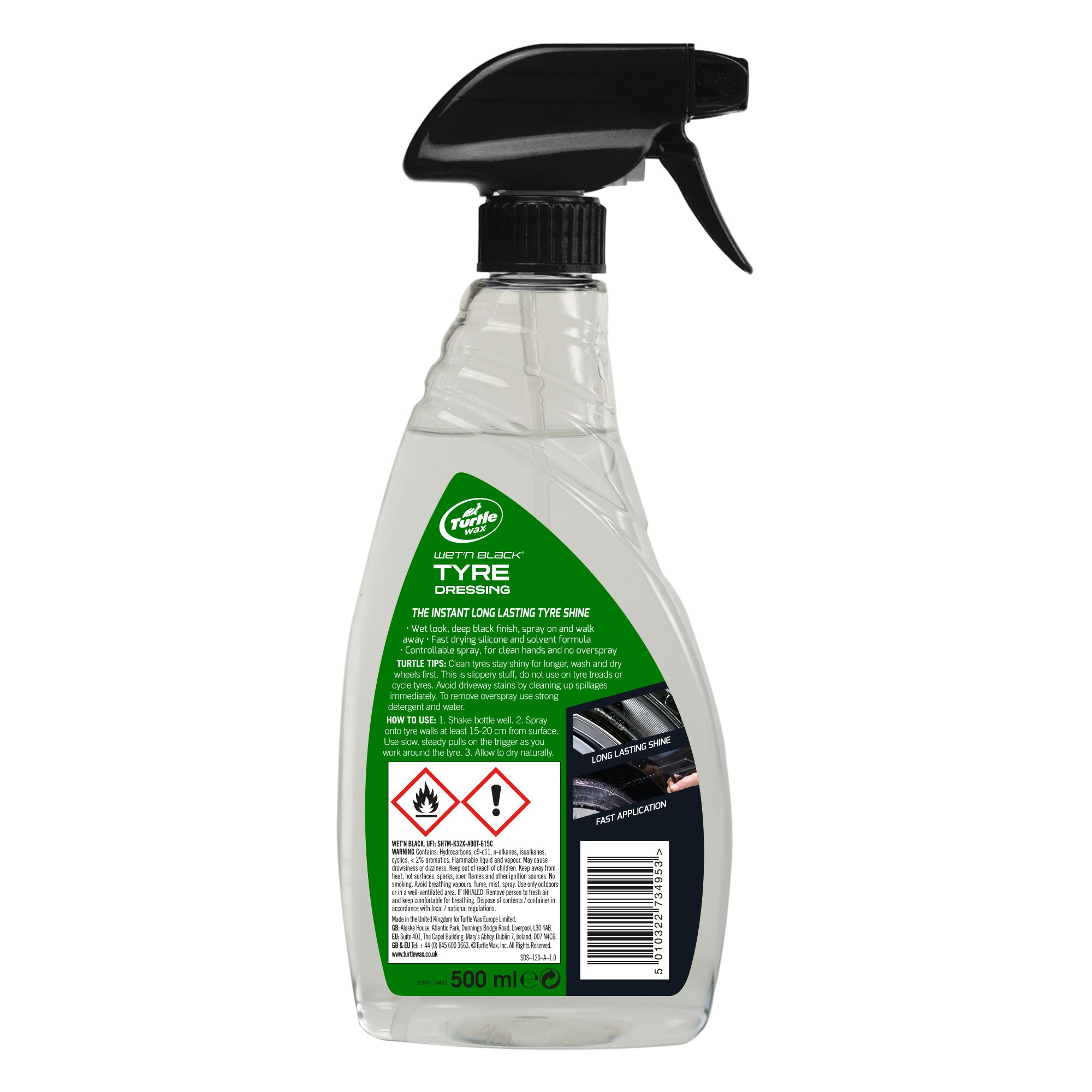 Turtle Wax Tyre dressing, 500ml Bottle