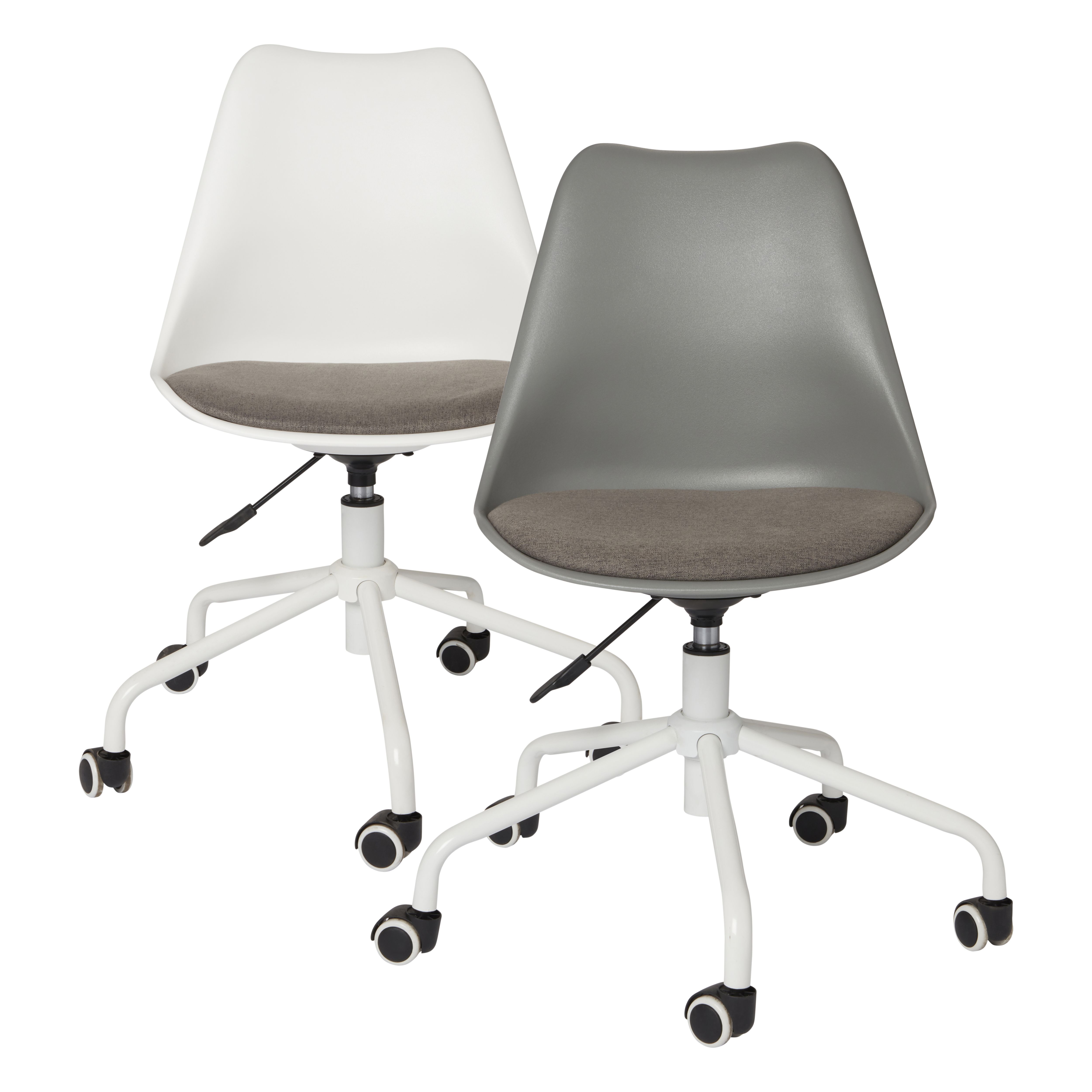 Tvissa White Office Chair H 820mm W 480mm D 560mm Diy At B Q