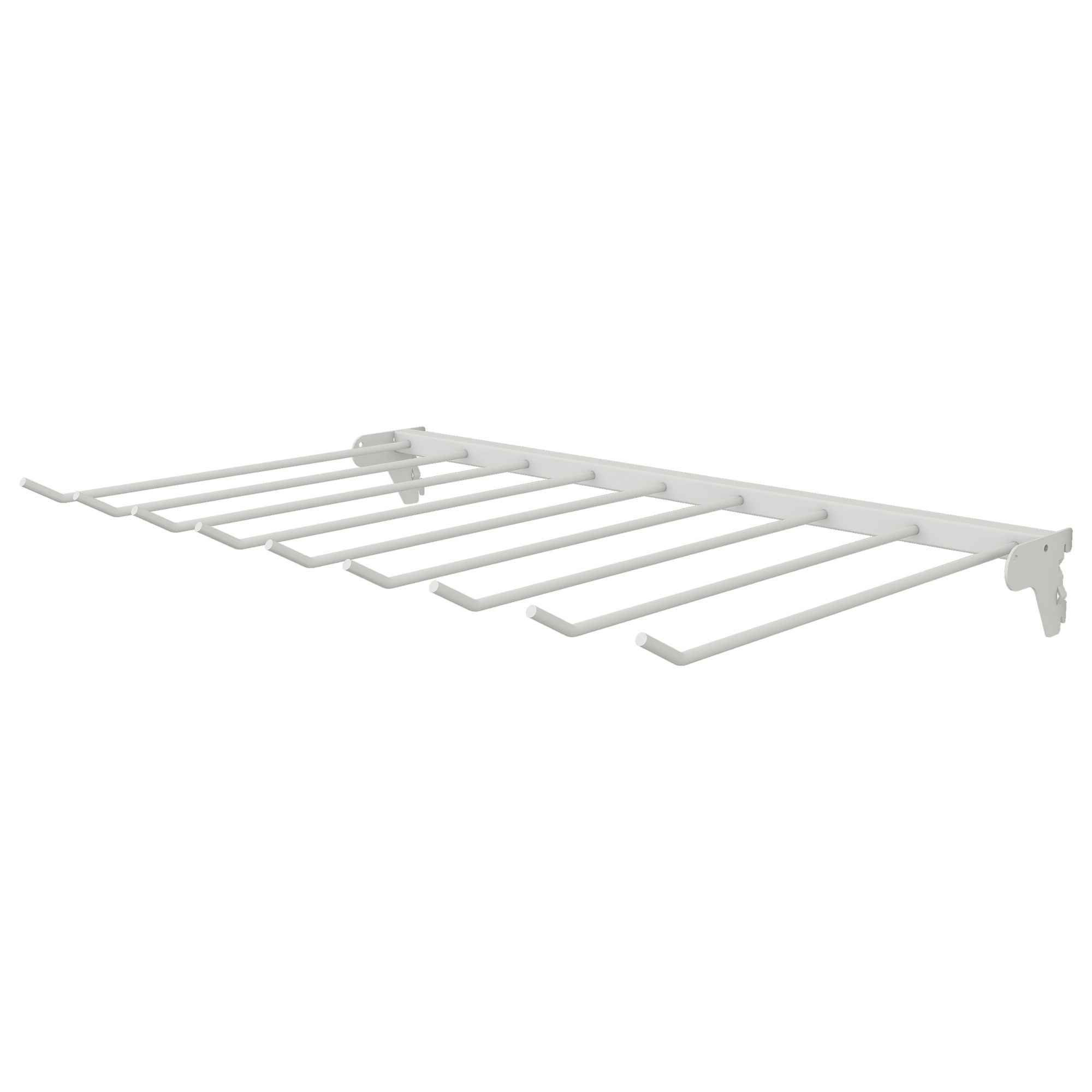 Twinslot White Fixed Trouser hanger (W)66mm (D)40mm