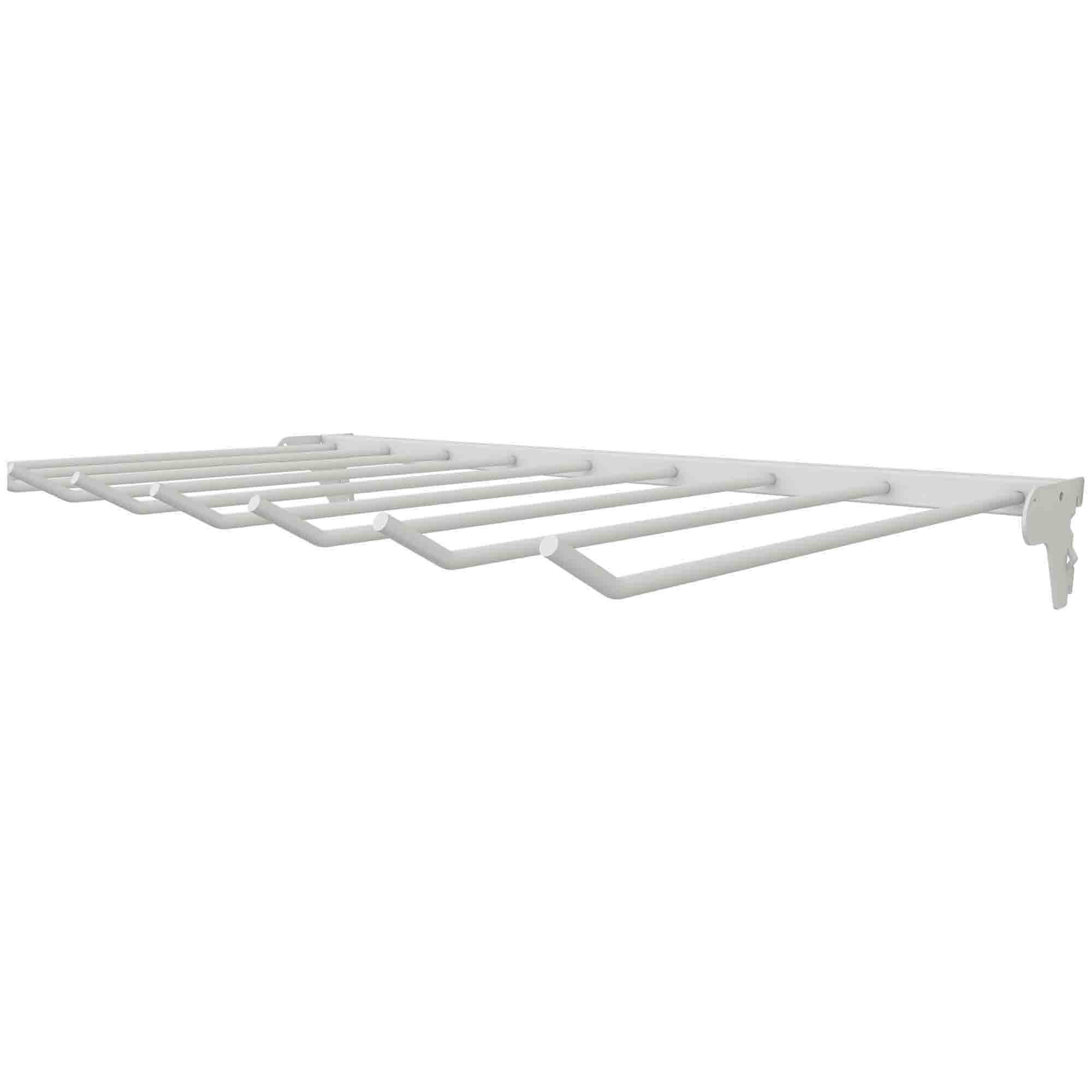 Twinslot White Fixed Trouser hanger (W)66mm (D)40mm