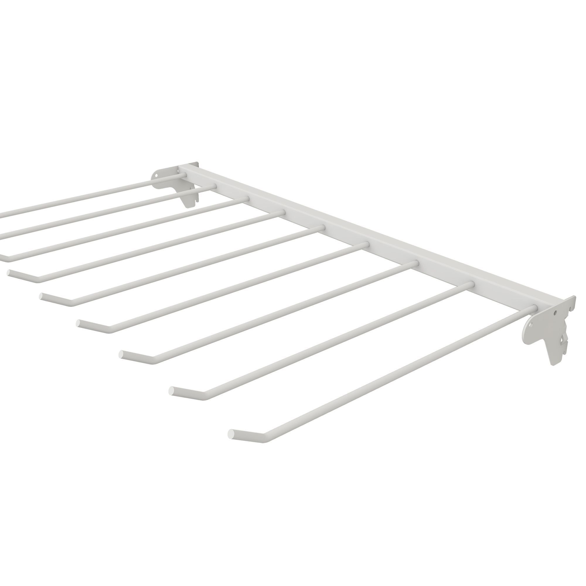 Twinslot White Fixed Trouser hanger (W)66mm (D)40mm