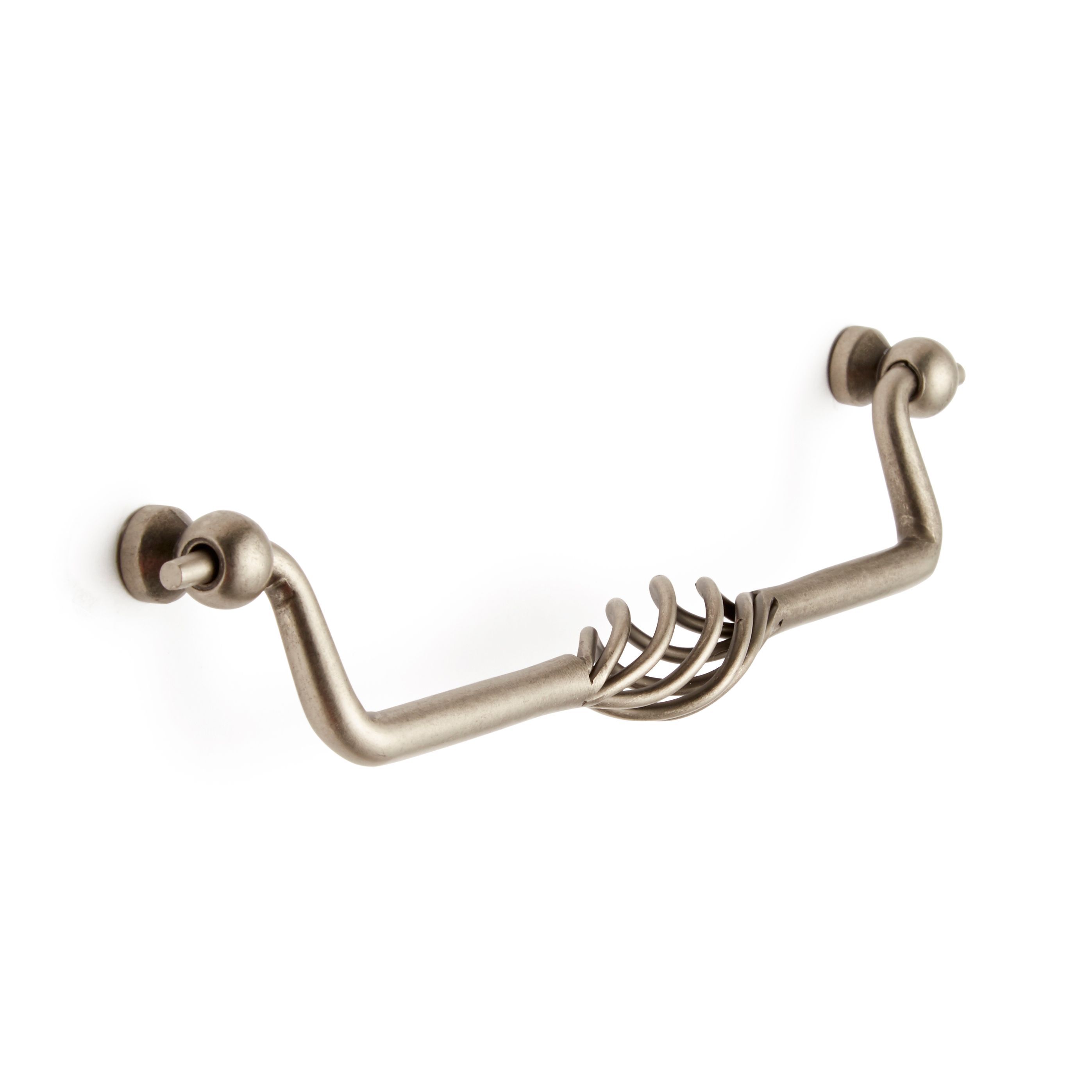 Twisted cage Antique silver effect Cabinet Handle (L)22.6cm (D)37mm