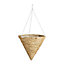 Two tone rope cone Rope Hanging basket, 35.56cm