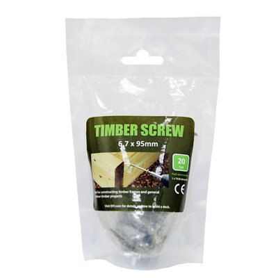 TX Wafer Carbon steel Screw (Dia)6.7mm (L)95mm, Pack