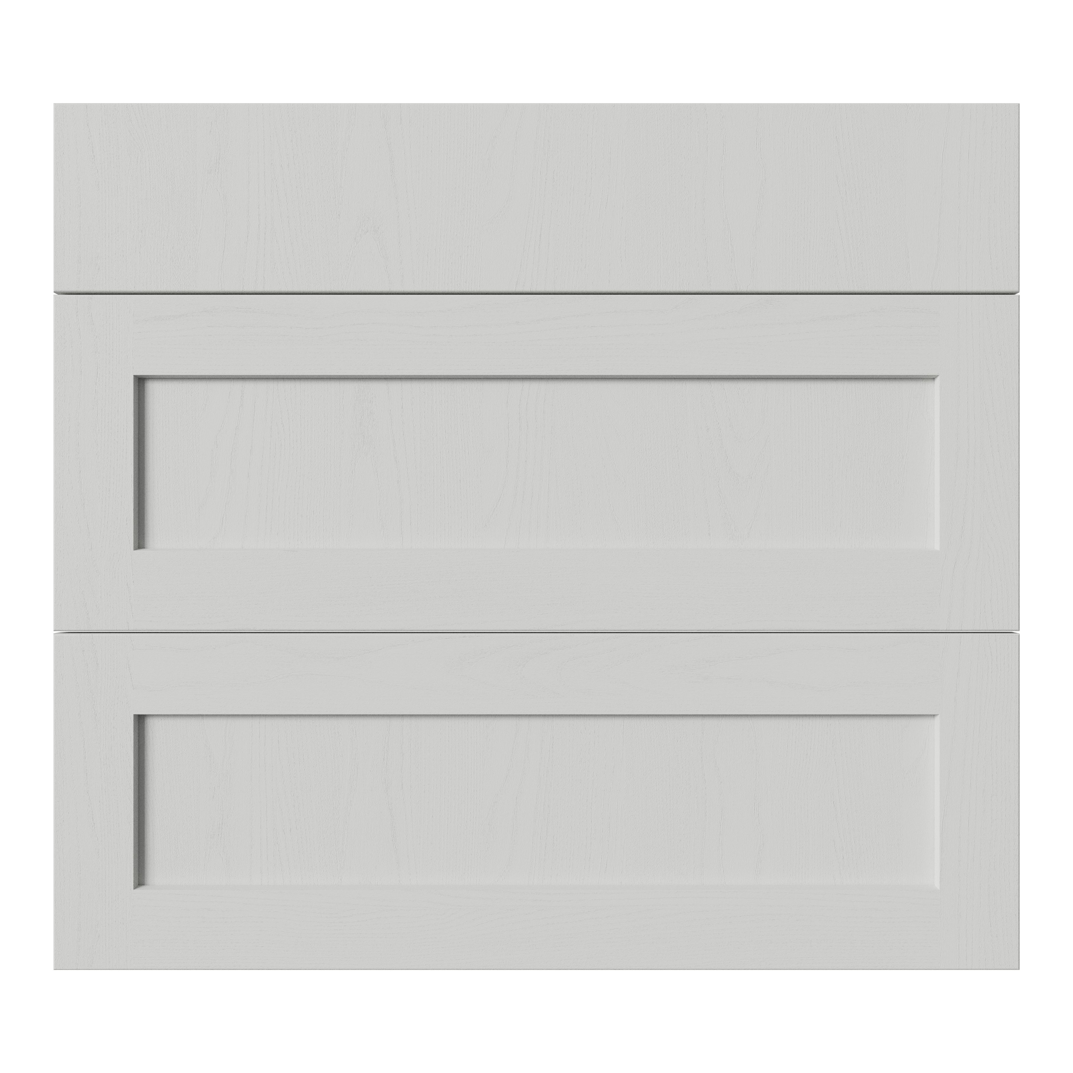 Tydeman Matt grey Shaker 3 drawer cabinet front (H)720mm (W)797mm (T)20mm