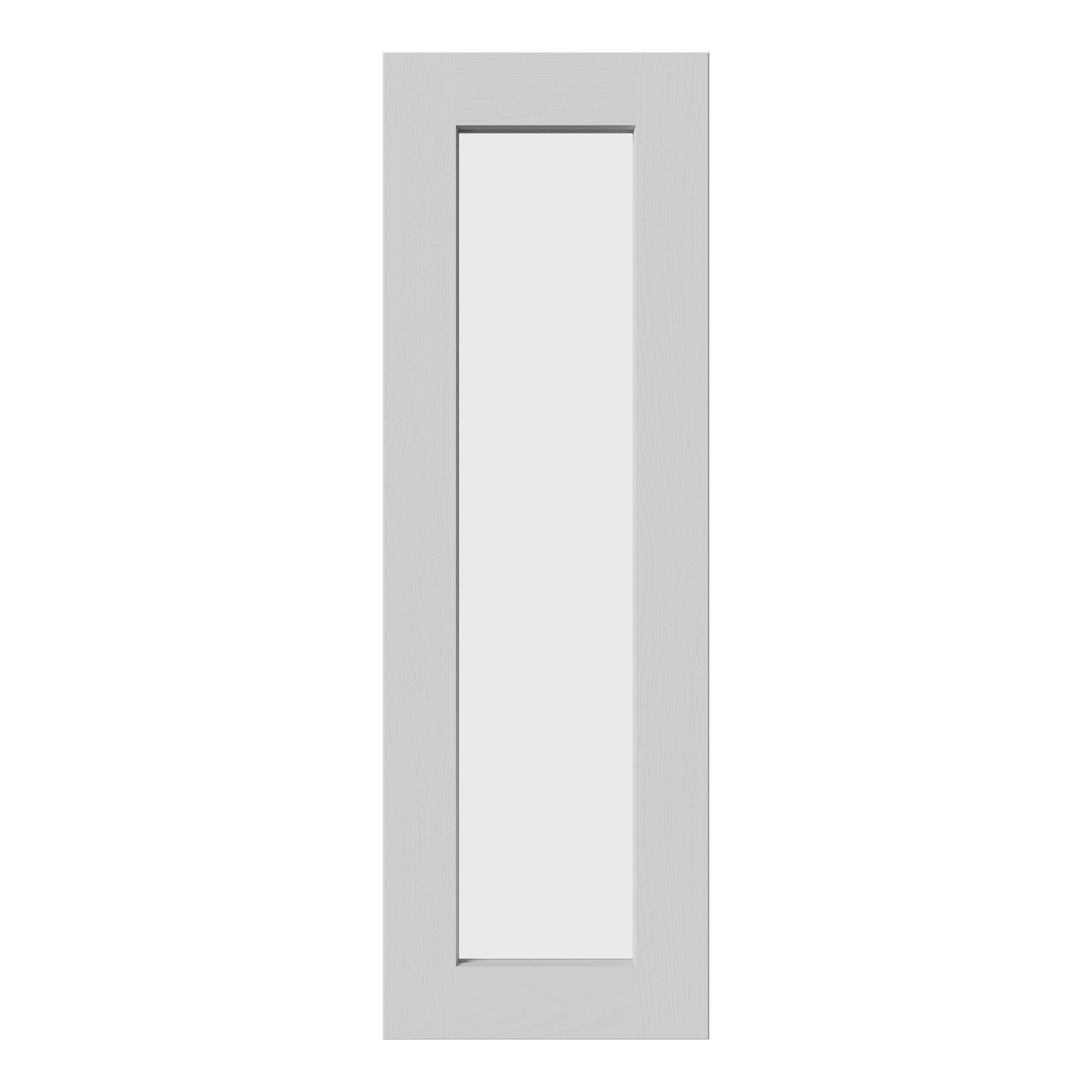 Tydeman Matt grey Shaker Glazed Cabinet door (W)300mm (H)900mm (T)20mm