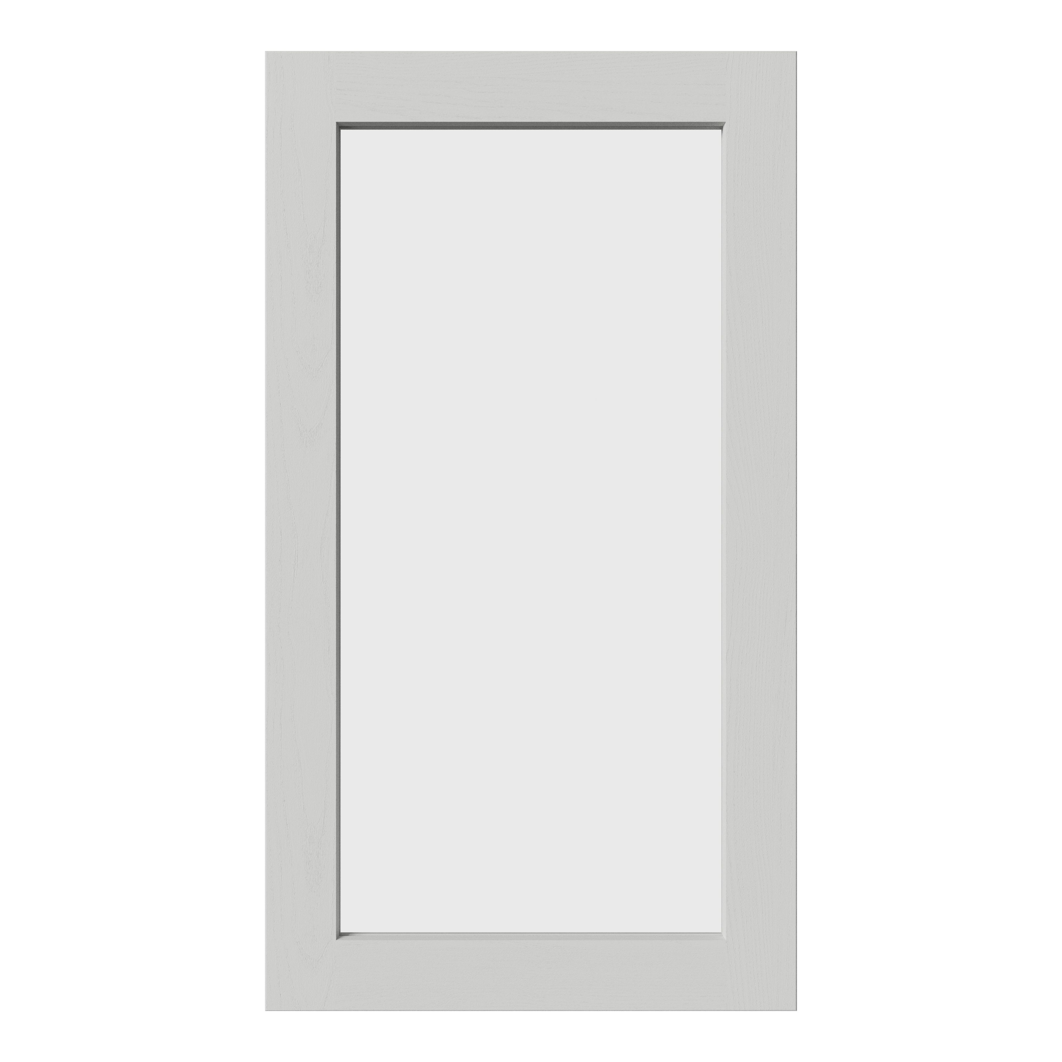 Tydeman Matt grey Shaker Glazed Cabinet door (W)500mm (H)900mm (T)20mm