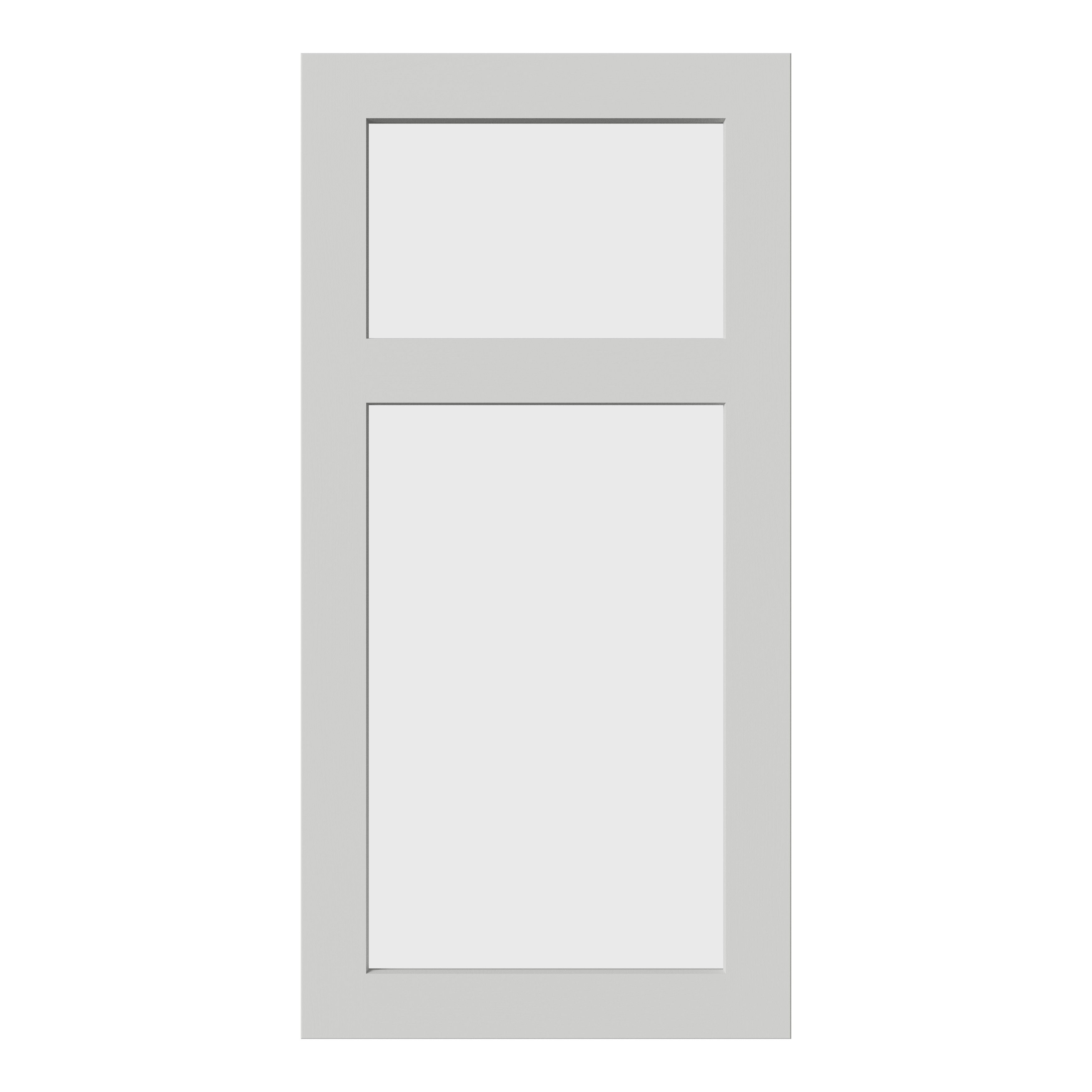 Tydeman Matt grey Shaker Glazed Dresser door & drawer front Cabinet door (W)500mm (H)1287mm (T)20mm